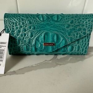 Brahmin Veronica wallet mermaid green Melbourne leather